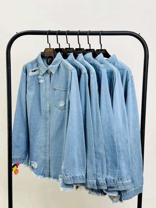 شومیز جین زابدار7313